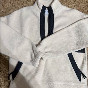 Peloton  Zip Up Sweater in White and Black